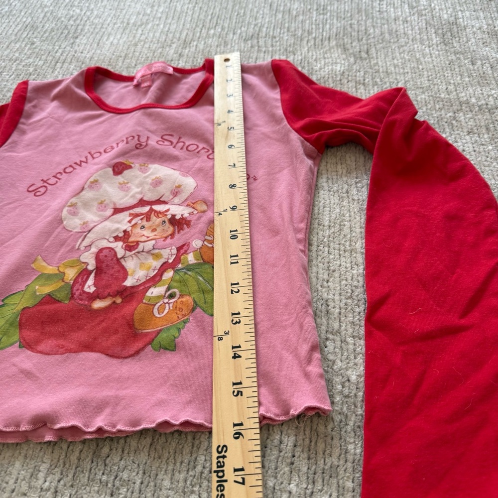 Dolls Kill X Strawberry Shortcake Graphic Baby Tee Pink Y2K Crop Top XS - Picture 6 of 8